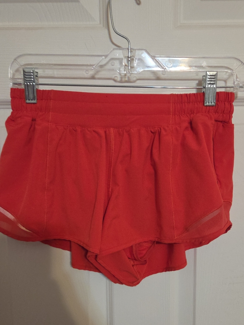 lululemon athletica Women’s Coral Red Athletic Shorts with Liner